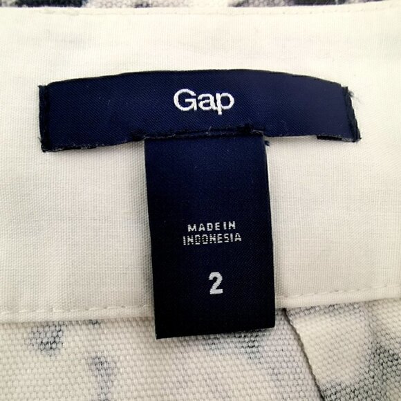 Gap EUC Women's 2 Floral Zipper Navy Mini Skirt - Picture 6 of 8